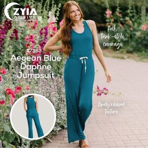 NWT Zyia Blue Daphne Jumpsuit